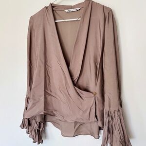 Silky Zara Blouse Size Medium